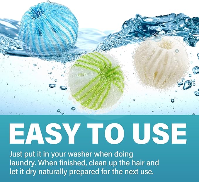 12Pcs Pet Hair Remover for Laundry,Reusable Laundry Lint Remover,Washing Machine Hair Catcher, Pet Dog Cat Hair Catcher Lint Remover