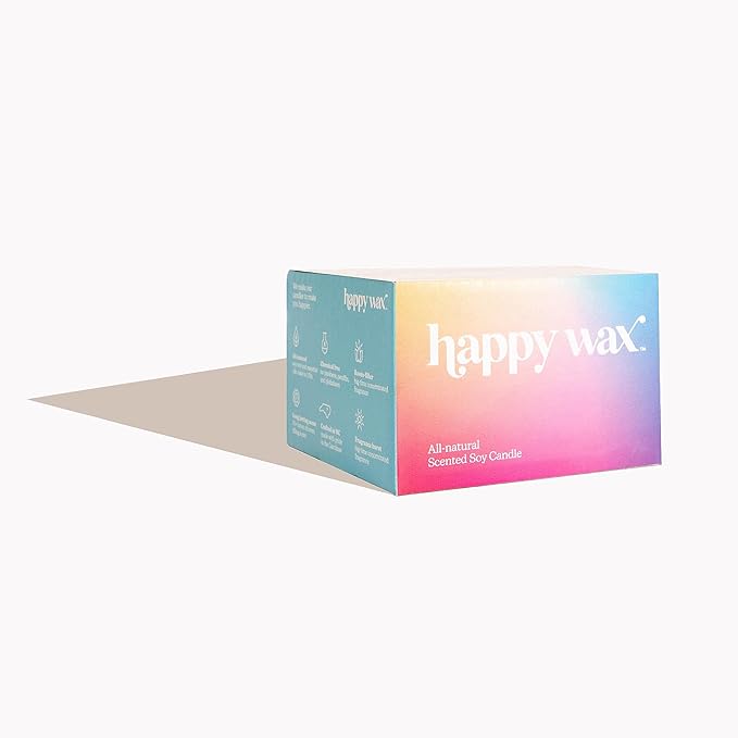 Happy Wax Eucalyptus Spearmint All Natural Soy Wax 3 Wick Premium Scented Candle, Infused with Essential Oils for Relaxing, Stress Relief, and Aromatherapy