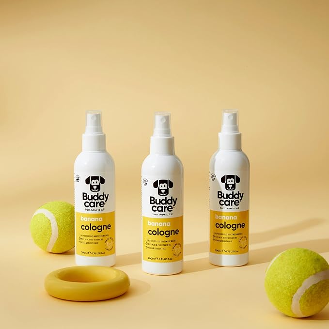 Dog Cologne - Banana - 200ml - Refreshing and Banana Scented Dog Cologne - Refreshes Between Dog Washes