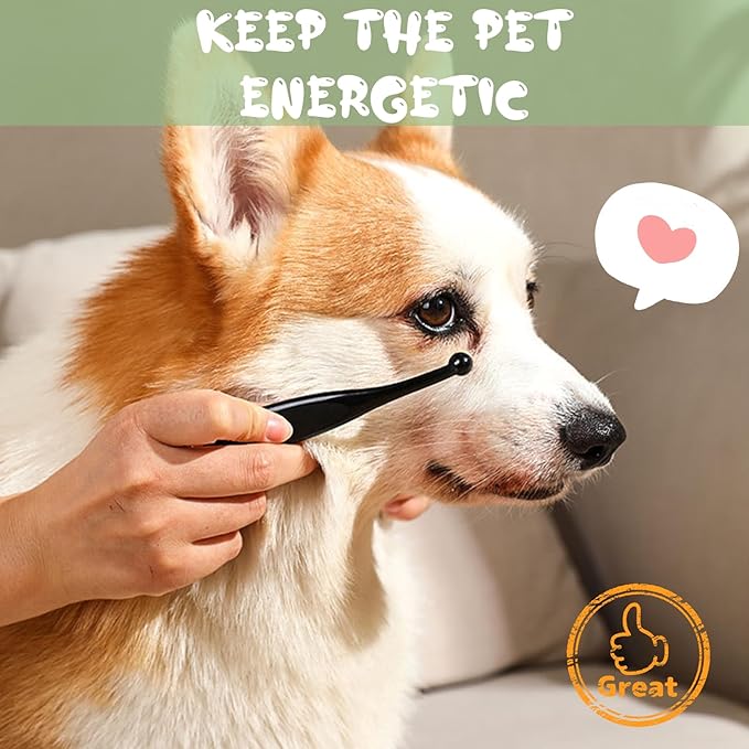 Dog Eye Powder Brush, 5-Pack Puppy Tear Stain Remover Eye Comb & Grooming Brush, Gentle Washable Fiber Bristles, Ergonomic Handle for Dog/Cat Eye Cleaning