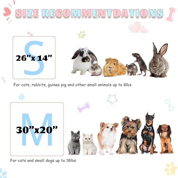 6 Pack Guinea Pig Cage Liner, Washable Guinea Pig Fleece Blankets Beding Accessories, Flannel Throw Warm Sleep Mat, Pet Pee Pads for Small Animal Hamster Rabbit Puppy Cat (Light Color, 24x16 Inch)