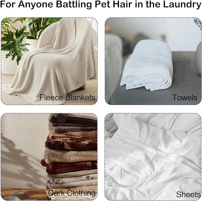 20PCS Pet Hair Remover for Laundry, Reusable Lint Catcher for Washing Machine, Effective Cat Dog Laundry Pet Hair Catcher for Clothes, Sheets, Towels, Fleece Blankets, They Don’t Damage Fabric