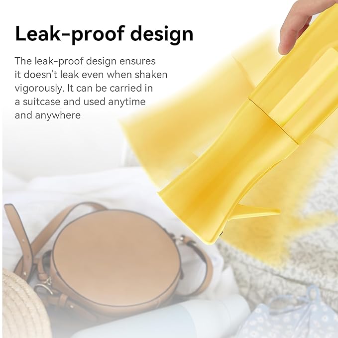 Continuous Mist Spray Bottle for Hair, Face & Plants (6.8oz/200ml) - Ultra Fine Travel-Size Water Mister for Salons, Cleaning, Pets & Skincare Leakproof Design