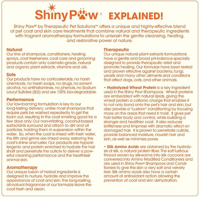 Jasmine & Honey Spa Body Wash for Dogs by Shiny Paw | Dog Itchy Skin Relief & Aging Coat | Hypoallergenic Dog Shampoo for Smelly Dogs | Made in USA (128 oz, White Jasmine, Honey & Tangerine)