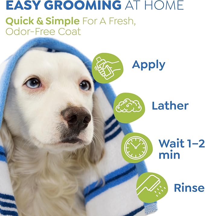 Riddy Pet Shampoo, Handmade Essential Oil Cleanser for Pets, Fragrance Free Moisturizing Formula, Safe for Sensitive Skin with Cedarwood, 1 Pint