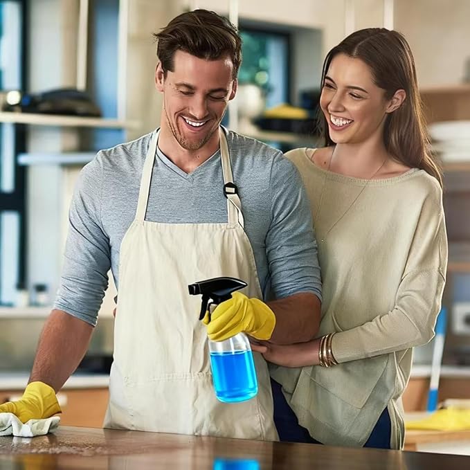 2PCS Plastic Spray Bottles Refillable Container Empty Small Spray Bottle 10oz/300ml with Adjustable Mist/Stream,Water Spray Bottles for Hair, Plant, Cleaning, Pet