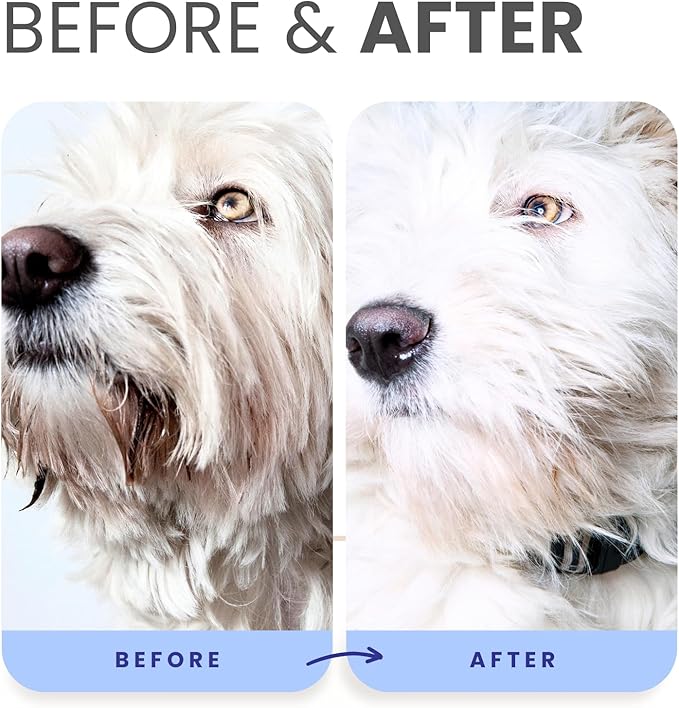 Lillian Ruff PRO Formula Berry Blue Brightening Pet Shampoo - Ultra-Hydrating Professional Whitening Dog Shampoo, Vivid Show-Quality Coat Enhancer, Tear Stain & Odor Eliminator, Vitamin B5, 128oz+Pump