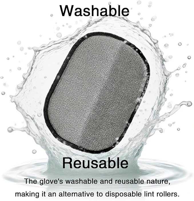 3 Pack Pet Hair Removal Gloves - Reusable Electrostatic Pet Hair Remover Glove for Cats & Dogs, Double-Sided Magic Grooming Glove for Furniture, Car Seats, Carpets & Clothing (3Pcs-Black)