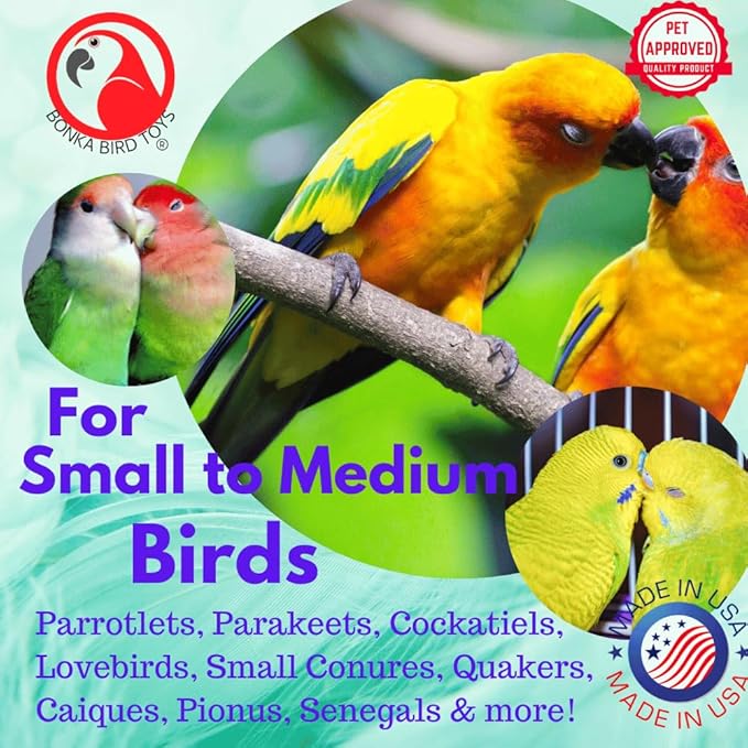 1547 Natural Helix Bonka Bird Toys Cardboard Shredder Vine Parrot Parrotlet Conure Cockatiel Beak