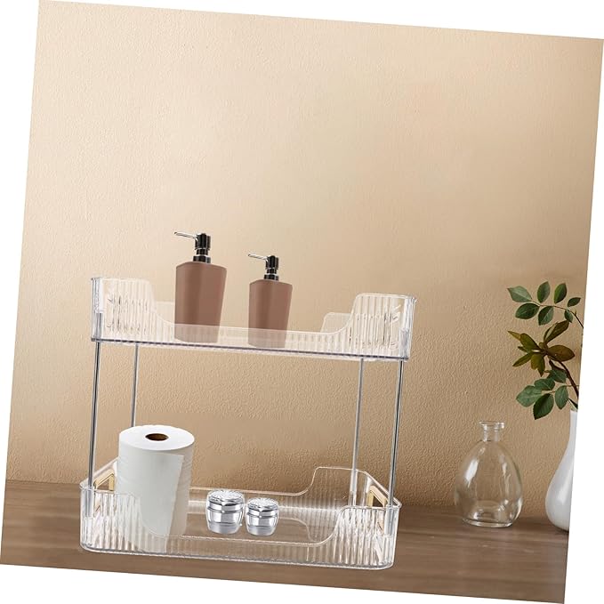 BESTOYARD 2tier Bathroom Countertop Storage Rack Vanity Organizer Under Sink Pet Stainless Steel Organize Your Space