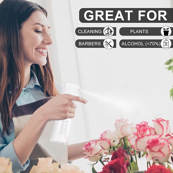 Spray Bottles For Hair, continuous spray bottle (200ml/6.8oz 2Pack) used for hair design, plants, cleaning, hair care and skin care, etc. – empty, reusable