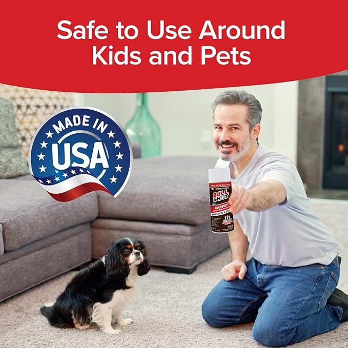 Horsepower Bull Shot Carpet Spot & Stain Remover by Horsepower, AS SEEN ON TV, Made In USA, Just Point & Spray, Stain-Lifting Foam-Action, Pet Stains & Odors, Coffee, Soda, Wine, Stains, 2 Pack