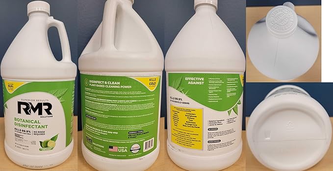 RMR Brands Botanical Disinfectant and Cleaner, Kills 99% of Household Bacteria and Viruses, EPA Registered, Gallon, 4 Pack