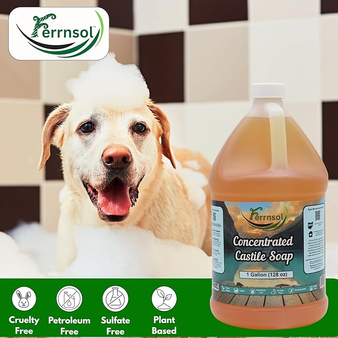 1 Gallon Concentrated Castile Gel Soap – Unscented, Fragrance-Free – Ultra Thick Natural Cleaner for Hands, Laundry, and Surfaces – Biodegradable – 128oz Refill