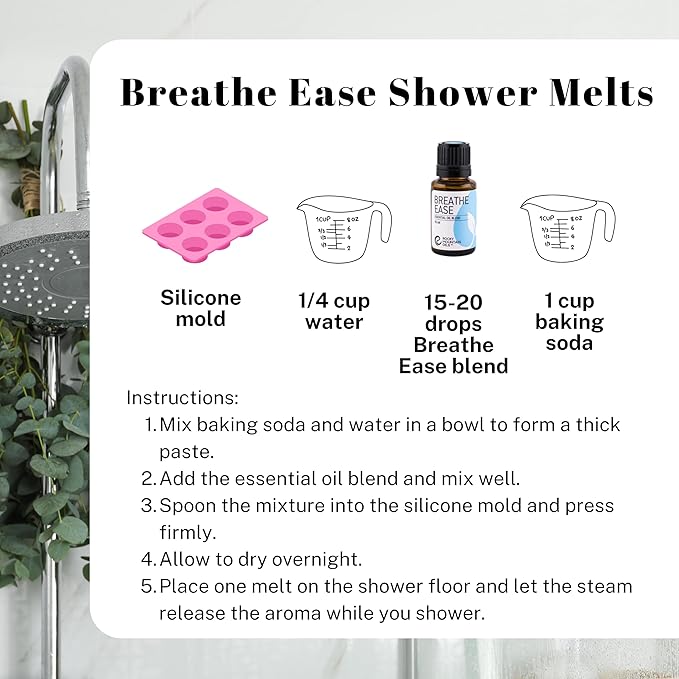 Rocky Mountain Oils Breathe Ease Essential Oil Blend - y Essential Oils for Diffuser, Topical, and Home - Calming and Relief Blend - 15ml