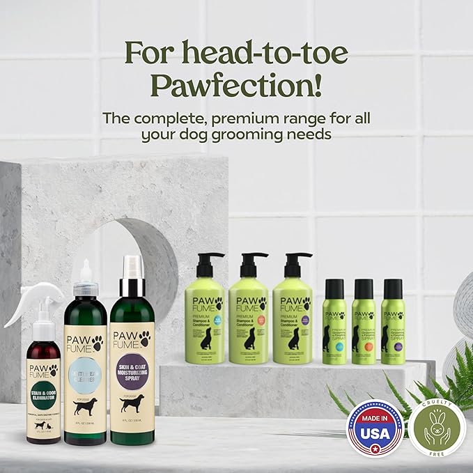 Pawfume Dog Ear Cleaner Solution, 4-Pack – Soothe Itchy Ears Instantly – with St. John’s Wort & Almond Extracts, Vet-Certified Formula, Alcohol-Free & Sulfate-Free – Dog Ear Wash for All Breeds