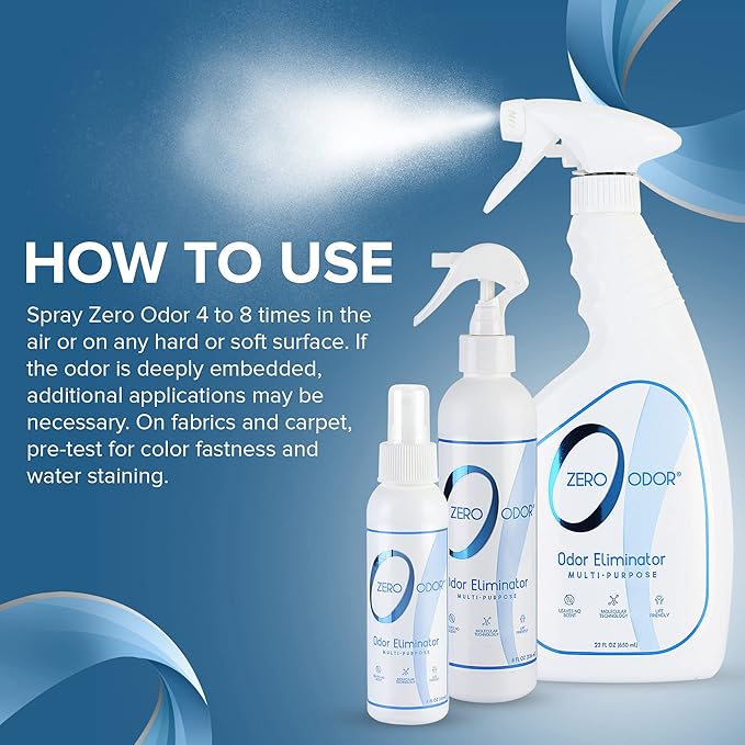 Zero Odor - Multi-Purpose Strong Odor Eliminator for Home, Office, Car, Bathroom, Hotel, Room Deodorizer, and Odor Neutralizer, (Kit)