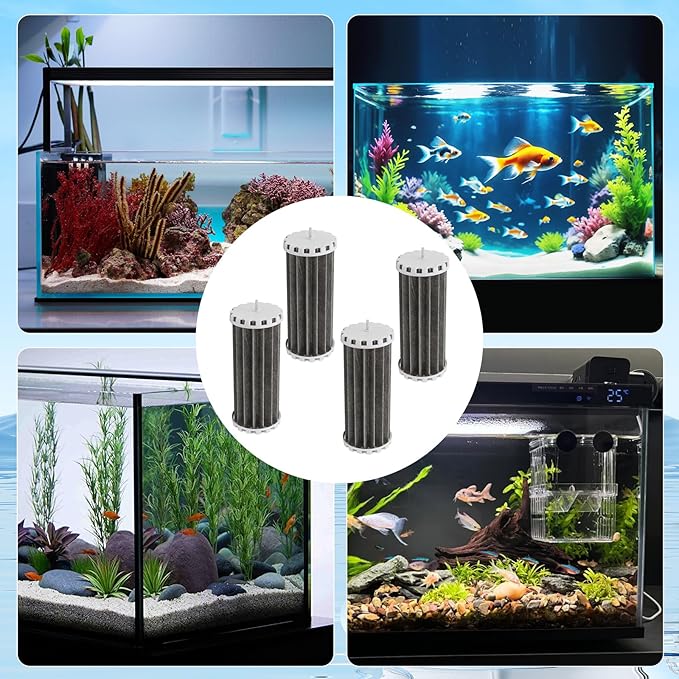 4 Pack Aquarium Filters Compatible with Penguin PRBW2350B 200 350 Fish Tank, Assembly Hang On Filters Cartridge Replacement Part for Bio-Wheel 200B 350B (4 x BioWheels)