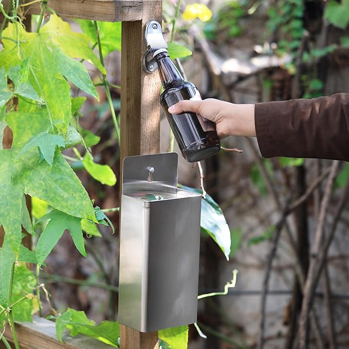 New Star 48469 Stainless Steel 18/8 Bottle Cap Catcher, 13-Inch