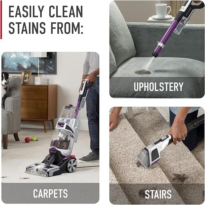 Hoover SmartWash Pet Automatic Carpet Cleaner Machine with Spot Chaser Wand, Deep Cleaning Carpet Shampooer Machine, Pair with a Hoover Cleaner Solution for a Bright, Refreshed Home