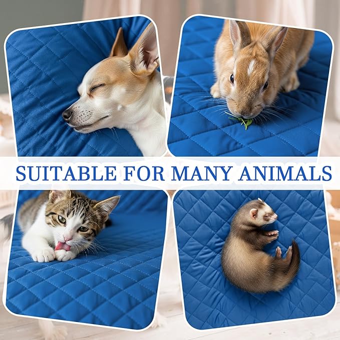 1 Pcs Ferret Cage Liner Washable Ferret Pads Bedding Cage Accessories Kit for Small Animals Hamster Rats Chinchillas Hedgehogs Guinea (Shelf Liner,Blue)