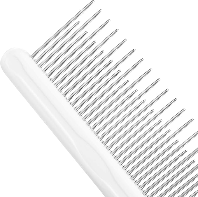 Grooming Comb for Long & Curly Hair in Dogs & Cats - Top Pet Detangler Brush - Removes & Prevents Matted Fur - Perfect for Goldendoodle, Poodle Mixes, and Cat Undercoat