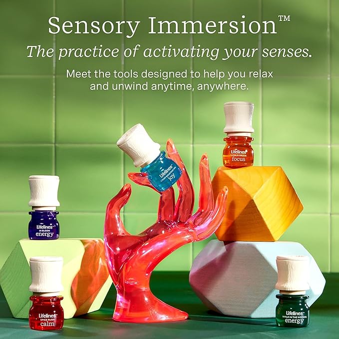 Lifelines Essential Oil Blends, Pure Joy 5-Pack - Blended Essential Oils with Precision Pump for Aromatherapy Diffusers - Long-Lasting Scented Fragrance