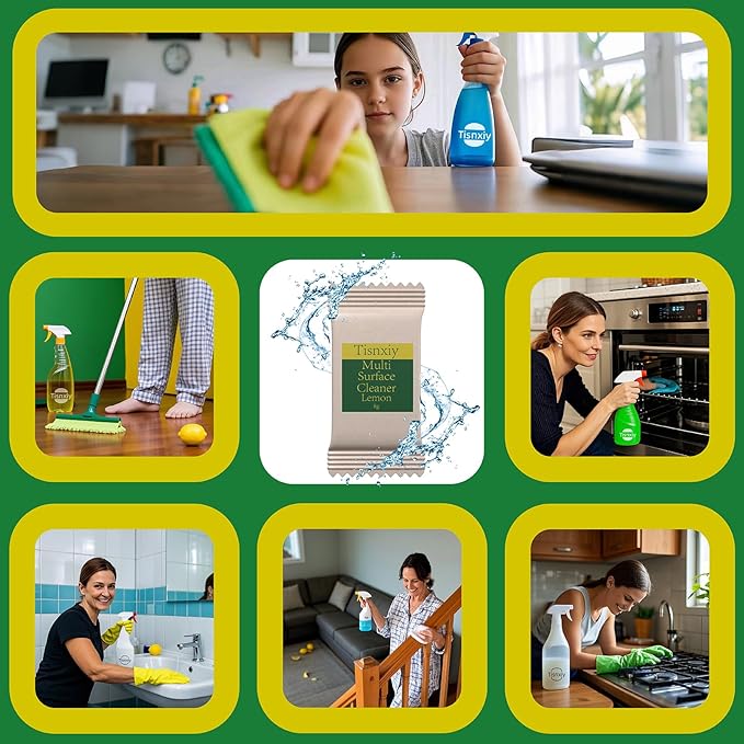 Multi-Surface Cleaner Refill Tablets - 12 Count- 192 fl oz total (12x 16 fl oz) - All Purpose Cleaner Refill Tablets - For household and kitchen spray cleaners - Fresh Lemon Scent