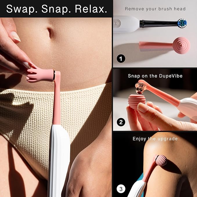 5-in-1 Silicone Massage Attachment Compatible with Rotating Electric Toothbrushes | Facial & Relaxation Tool | Travel-Friendly, Waterproof, Easy-Clean | Not for Sonic or iO Series