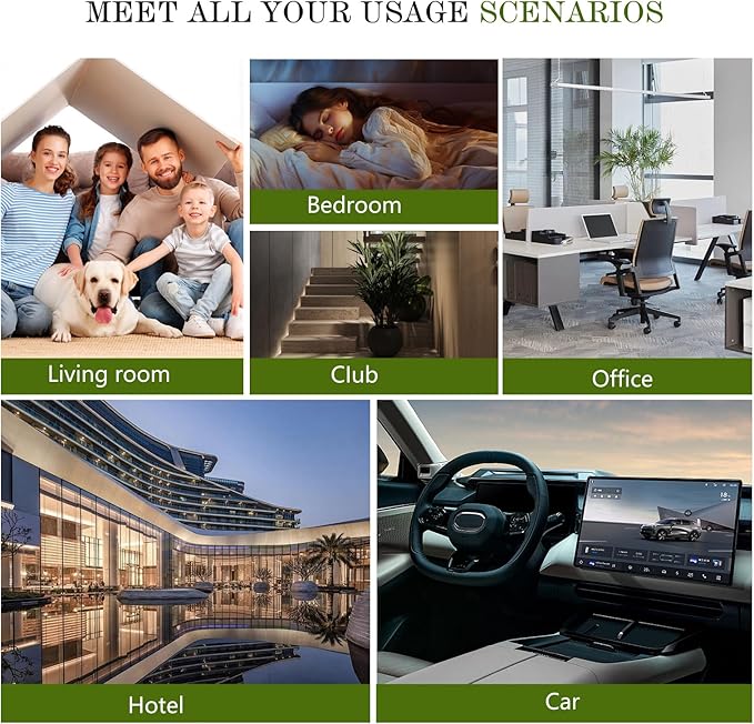 Hotel Luxury Waterless Diffuser Essential Oil Set(10x 20mL), Aroma Scent Oils My Way, Mysterious, Oud Wood, Candy Mints, Bergamot Usage Cold Air Diffuser Aromatherapy Home, Car, Office