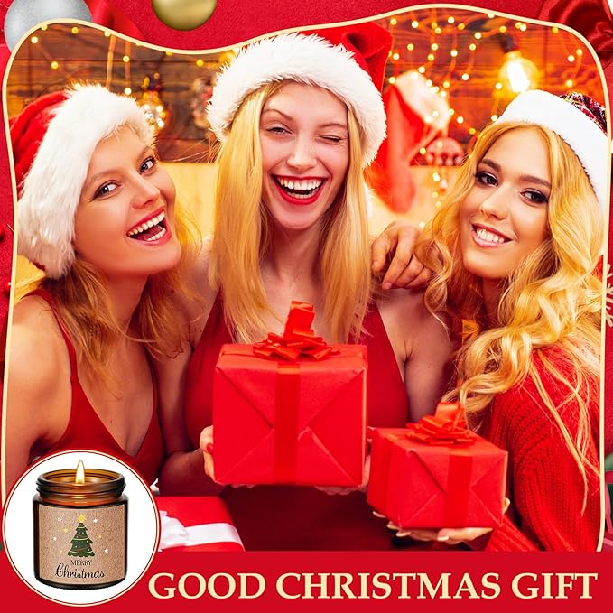 MTLEE 12 Pcs Christmas Candles Gifts Bulk Scented Candle Jars for Coworkers Women Aromatherapy Candles for Home Xmas Birthday Gifts Yoga (Cute Style)
