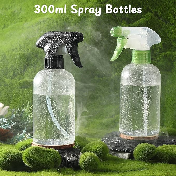 Bynccea Spray Bottle Empty Spray Bottles PET -10 oz/300 ml Plastic Water Sprayer bottles Refillable Containers Fine Mist Small Spray Bottles for Cleaning Solutions, Cooking, Hair