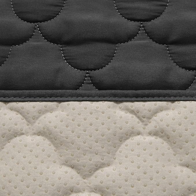 SPXTEX Waterproof Dog Bed Covers, 82"x102" Dark Grey, Machine Washable, Anti-Slip, Soft, Comfortable, Durable Pet Blanket with Sherpa Lining