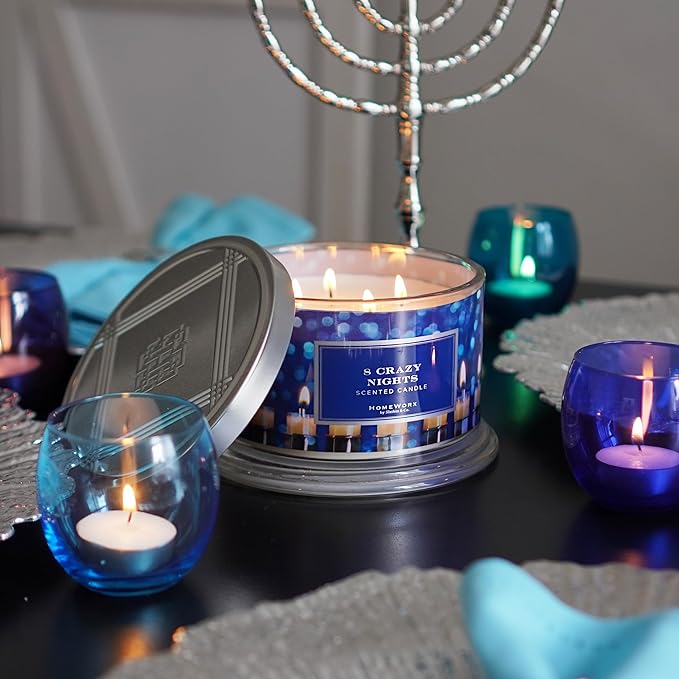 HomeWorx by SLATKIN + CO. Candle- 8 Crazy Nights, 18 oz. Premium Scented Candle - 30-55 Hours Burn Time