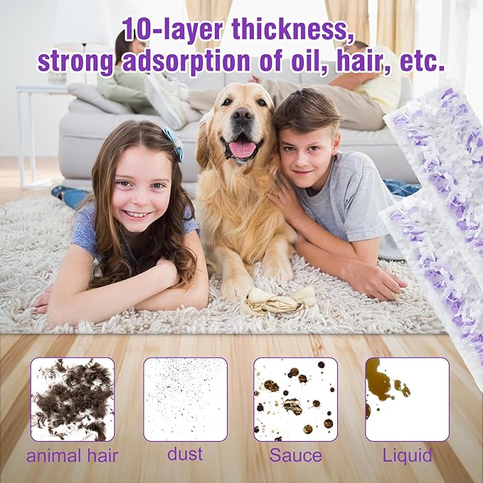 24 Pack Disposable Power Mop Refills Pads for Swiffer Power Mop,Spray Wet Pads Refill for Swiffer,Disposable Swifter Mopping Pads Refills for Multi-Surface Floor Cleaning