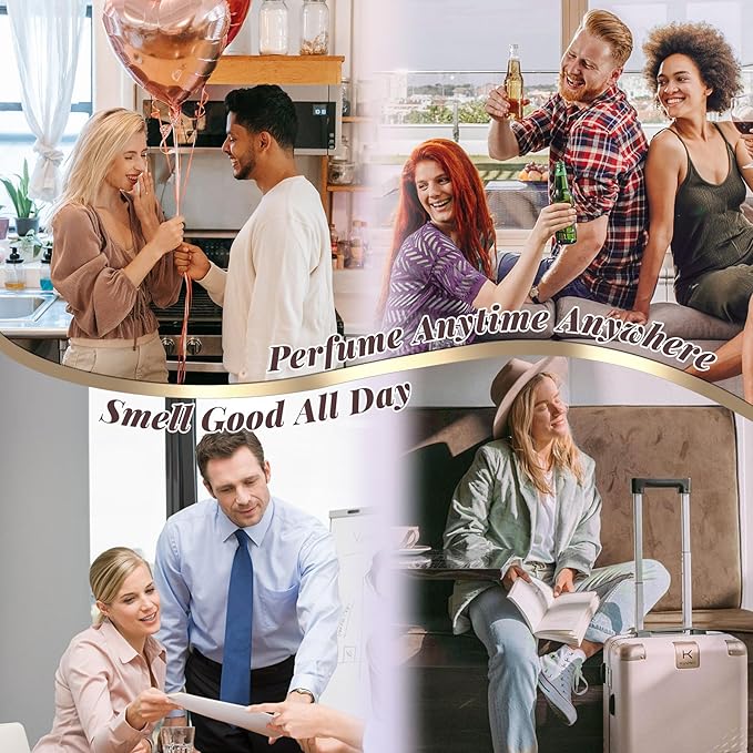 10ml Perfume Travel Refillable Atomizer,Genuine Leather Bottom Filling Perfumes Bottle,Mini Fragrances Dispenser,Portable Cologne Sprayer Pocket Size for Plane Trip Gift 0.34oz (Brown-10ml)