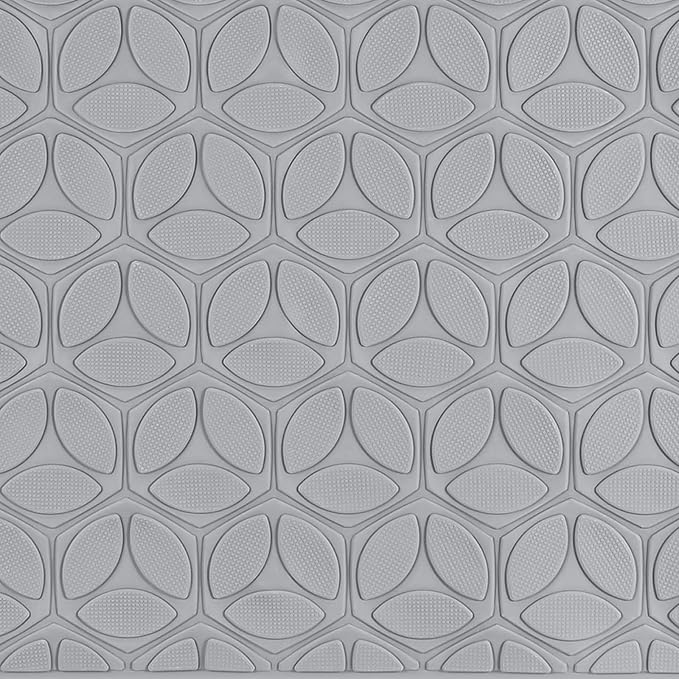 WRISIN Bathtub Mat Non Slip with Suction Cups - 100% Rubber Bathroom Mat Textured for Bath Tub Shower Safety - Soft on Touch - BPA/PVC Free - Pet Dog Bath Mat - Machine Washable - 17 × 35 Inch(Gray)