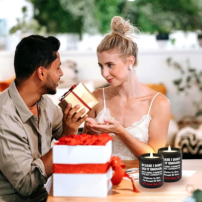 Lihome Gifts for Him - Anniversary Wedding, Birthday, Christmas, Friendship Gifts, Natural Soy Wax Vanilla Coconut Scented Candles(7oz)