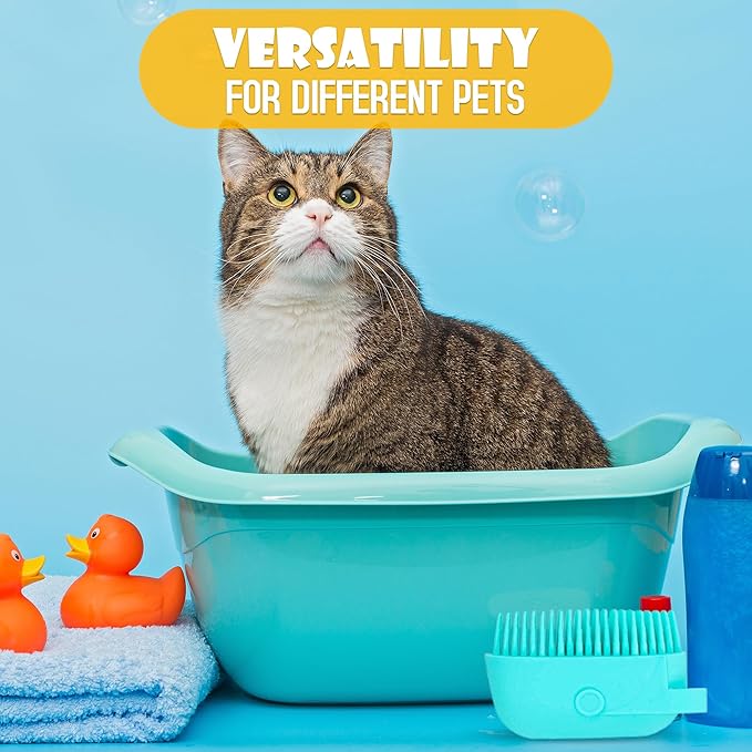 Dog Bath Brush with Soap Dispenser - Silicone Dog Scrubber for Bath Dogs Shampoo Brush Scrubber Dogs Soap Dispenser Exfoliating Shampoo Massage Brush