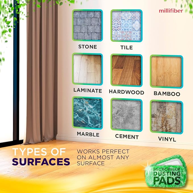 Heavy Duty Duster Refills for Swiffer Sweeper Mop (2 Pack) - Reusable Dry Sweeping Pads (Mop is Not Included)