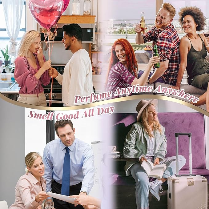 10ml Perfume Travel Atomizer,Genuine Leather Bottom Filling Refillable Perfumes Bottle,Mini Cologne Fragrances Dispenser,Portable Sprayer Pocket Size for Plane Trip Gift 0.34oz (Pink)