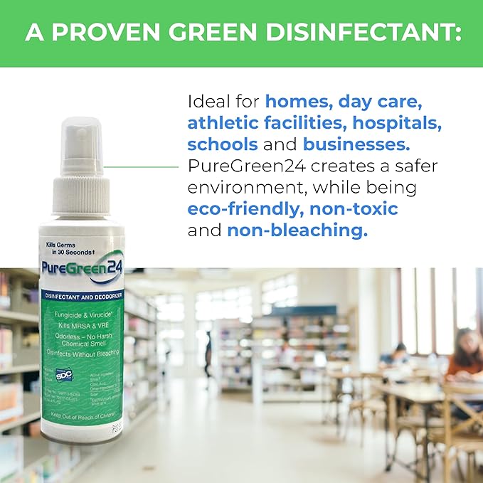 Safe & Effective Disinfectant. Kills Deadly Germs including RSV COVID-19 Norovirus MRSA Staph 2025 flu Contains no toxic chemicals odorless child & pet safe 1 gallon bottle ready to use