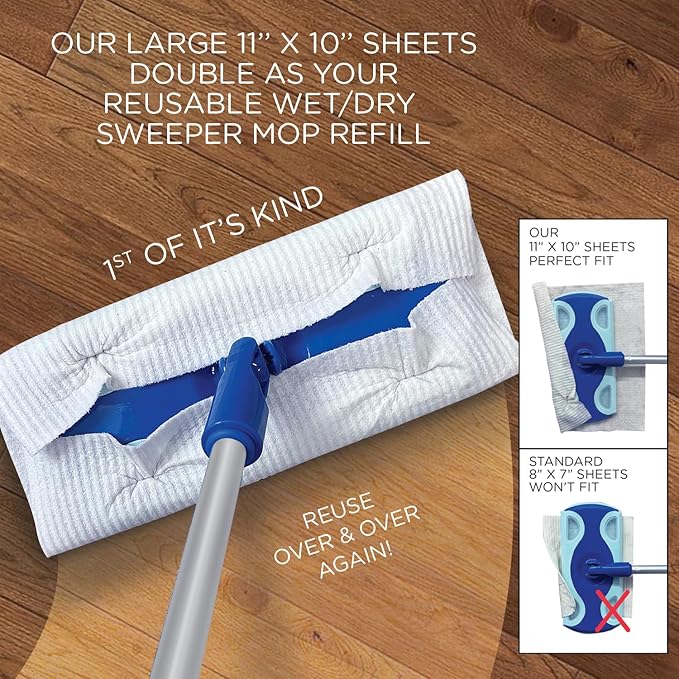 LOLA Wowables XL Swedish Dishcloths, 12 Reusable Eco Cleaning Cloths, 11" x 10", Ultra Absorbent Cellulose Sponge Towel, Compostable, Made in Germany