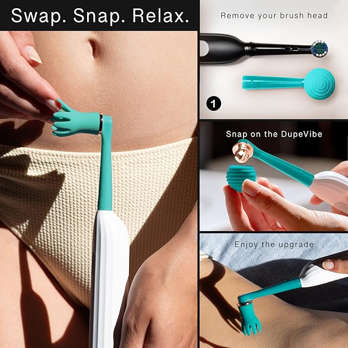 5-in-1 Silicone Massage Attachment Compatible with Rotating Electric Toothbrushes | Facial & Relaxation Tool | Travel-Friendly, Waterproof, Easy-Clean | Not for Sonic or iO Series