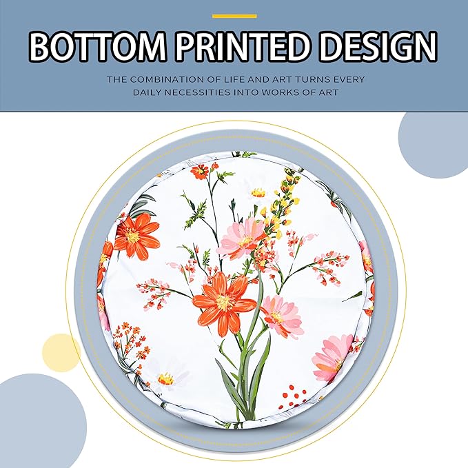 Beautiful Flowers Laundry Basket Pink Red Floral Foldable Oxford Cloth Funny Tote Bag Laundry Hamper Clothes Storage Bucket Toy Organizer For Bathroom/Laundry Storage/Bedroom 18.9x16.5 Inch