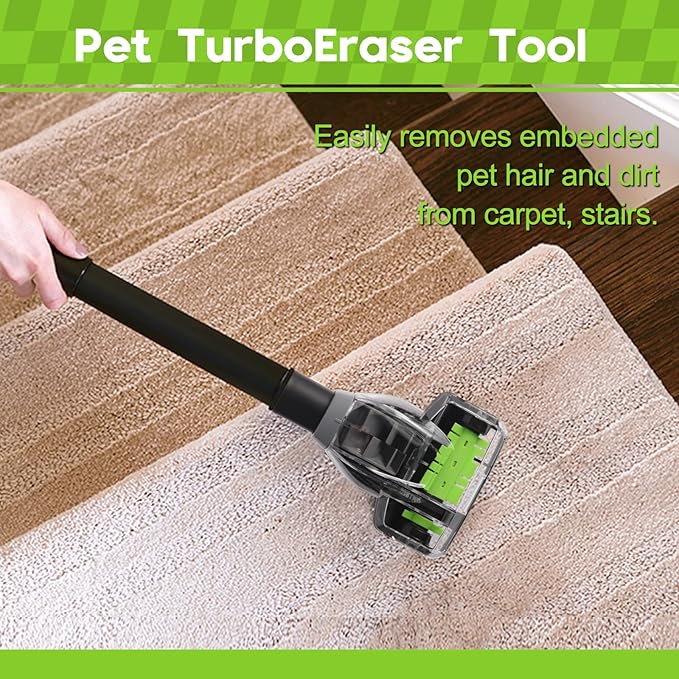 Upgraded Pet Turbine eraser Hair Brush Tool Attachment for Bissell Cleanview Swivel Pet Crosswave 2252 2486 2254 22543 2489 24899 3437F 3508 3774F 27909 3198A Vacuum Replacement Parts 1608089 Green