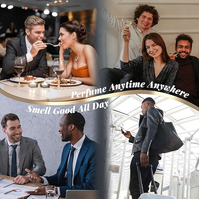 10ml Perfume Travel Refillable Atomizer,Genuine Leather Bottom Filling Perfumes Bottle,Mini Fragrances Dispenser,Portable Cologne Sprayer Pocket Size for Plane Trip Gift 0.34oz (Black)