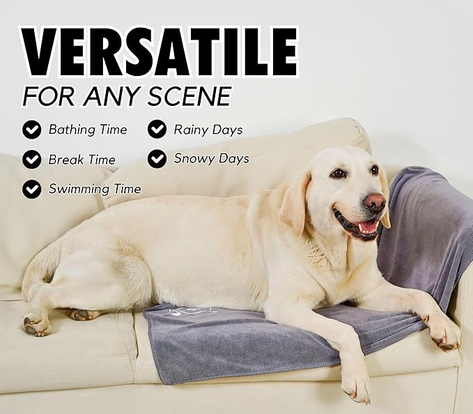 InnoBeta Pitbull Gifts Dog Towels for Drying Dogs, Pack of 2, 40 Inch X 23.6 Inch, Perfect Dog Shower & Bath Supplies for Large, Medium or Small Dogs