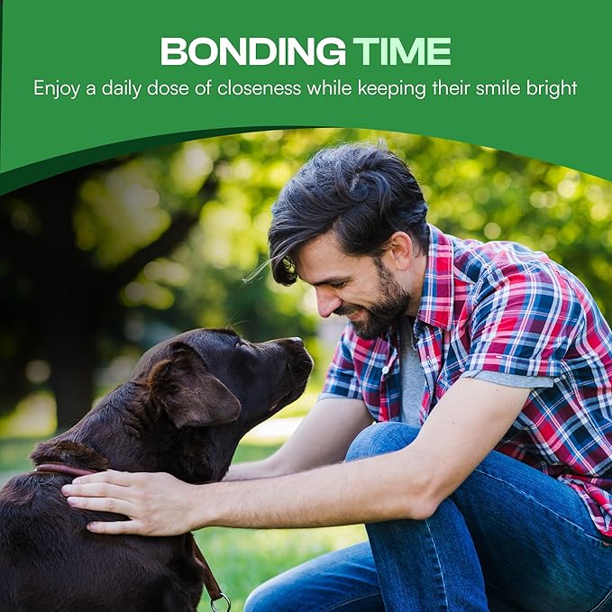 Dog Teeth Cleaning Wipes - Natural Coconut Oil & Aloe - Dental Wipes for Dogs - No-Rinse Pet Dental Finger Wipes - 50 Count