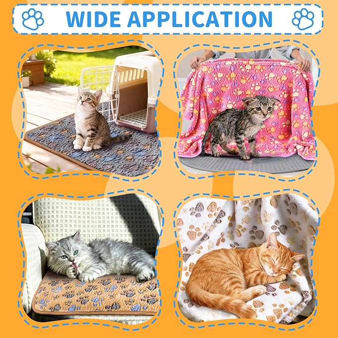 8Pack Soft Guinea Pig Bedding Blankets Washable Small Animal Fleece Cage Liners Reusable Pet Pee Pad Sleep Mat Pad Cover for Hamster Chinchilla Rabbit Hedgehog Dog Cat Essentials (20×30 Inch)